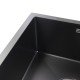 710x450x205mm Dark Grey Stainless Steel Handmade Double Bowls Top/Undermounted Kitchen Sinks With Overflow