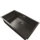 760x450x205mm Dark Grey Stainless Steel Handmade Single Bowl Top/Undermounted Kitchen/Laundry Sinks With Overflow