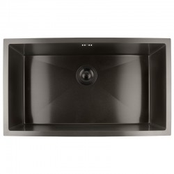 760x450x205mm Dark Grey Stainless Steel Handmade Single Bowl Top/Undermounted Kitchen/Laundry Sinks With Overflow 760x450x205mm Dark Grey Stainless Steel Handmade Single Bowl Top/Undermounted Kitchen/Laundry Sinks With Overflow