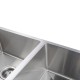 770x450x215mm 1.2mm Handmade Double Bowls Top/Undermounted Kitchen Sinks With Overflow Corrosion Resistant Oilproof Easy To Clean Scratch Resistant