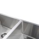 865x440x200mm 1.2mm Handmade Double Bowls Top/Undermounted Kitchen Sinks With Overflow Corrosion Resistant Oilproof Easy Clean
