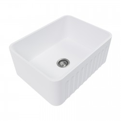 610*460*255mm Reversible Apron Front Kitchen Farmhouse Butler Sink Single Bowl Basin 610*460*255mm Reversible Apron Front Kitchen Farmhouse Butler Sink Single Bowl Basin