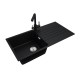 1000x500x200mm Quartz Granite Single Bowl Sink with Drain Board for Top Mount in kitchen/Laundry