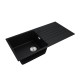 1000x500x200mm Quartz Granite Single Bowl Sink with Drain Board for Top Mount in kitchen/Laundry