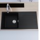 1000x500x200mm Quartz Granite Single Bowl Sink with Drain Board for Top Mount in kitchen/Laundry