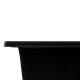 1160x500x200mm Black Granite Stone Kitchen Sink Double Bowls Drainboard Topmount