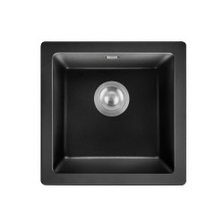 422x422x203mm Black Granite Stone Kitchen Laundry Sink Single Bowl Top/Undermount 422x422x203mm Black Granite Stone Kitchen Laundry Sink Single Bowl Top/Undermount