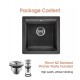 422x422x203mm Black Granite Stone Kitchen Laundry Sink Single Bowl Top/Undermount
