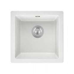 White Granite Quartz Stone Kitchen/Laundry Sink Single Bowl Top/Under Mount 422*422*203mm White Granite Quartz Stone Kitchen/Laundry Sink Single Bowl Top/Under Mount 422*422*203mm