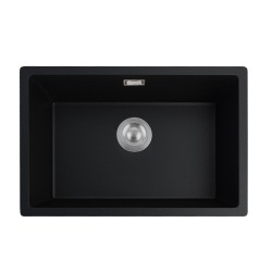 600*450*200mm Black Granite Quartz Stone Top/Under Mounted Kitchen Sinks Single Bowl Black Granite Sinks With Overflow Durability Scratch Resistant Fade-Resistant Heat-Resistant Anti-Bacterial Easy To Clean 600*450*200mm Black Granite Quartz Stone Top/Under Mounted Kitchen Sinks Single Bowl Black Granite Sinks With Overflow Durability Scratch Resistant Fade-Resistant Heat-Resistant Anti-Bacterial Easy To Clean