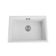 600*450*200mm White Granite Quartz Stone Top/Undermounted Kitchen Sinks Single Bowl White Granite Sinks With Overflow