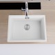 600*450*200mm White Granite Quartz Stone Top/Undermounted Kitchen Sinks Single Bowl White Granite Sinks With Overflow