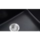 680x440x220mm Black Single Bowl Granite Quartz Stone Kitchen/Laundry Sink with Overflow Top/Under Mount