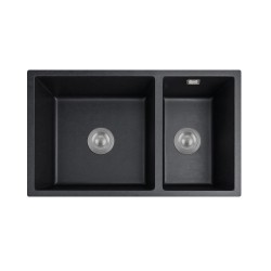 710x450x205mm Black Granite Quartz Stone Kitchen Sink Double Bowls Top/Undermount with Overflow 710x450x205mm Black Granite Quartz Stone Kitchen Sink Double Bowls Top/Undermount with Overflow
