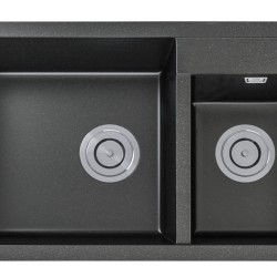 860x460x220mm Black Granite Stone Kitchen Laundry Sink Double Bowls Top/Undermount 860x460x220mm Black Granite Stone Kitchen Laundry Sink Double Bowls Top/Undermount