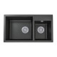 860x460x220mm Black Granite Stone Kitchen Laundry Sink Double Bowls Top/Undermount 860x460x220mm Black Granite Stone Kitchen Laundry Sink Double Bowls Top/Undermount