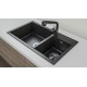 860x460x220mm Black Granite Stone Kitchen Laundry Sink Double Bowls Top/Undermount 860x460x220mm Black Granite Stone Kitchen Laundry Sink Double Bowls Top/Undermount