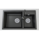 860x460x220mm Black Granite Stone Kitchen Laundry Sink Double Bowls Top/Undermount 860x460x220mm Black Granite Stone Kitchen Laundry Sink Double Bowls Top/Undermount