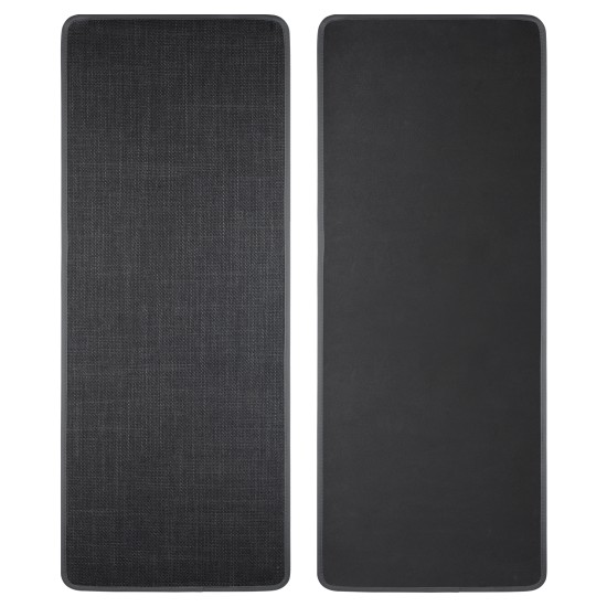 2 Pieces Kitchen Runner Carpet Set Non Slip Floor Mat Machine Washable Fabric Door Rug Laundry Room Hallway Bathroom Bedroom Entryway 70/120*45*0.7cm Dark Grey 2 Pieces Kitchen Runner Carpet Set Non Slip Floor Mat Machine Washable Fabric Door Rug Laundry Room Hallway Bathroom Bedroom Entryway 70/120*45*0.7cm Dark Grey