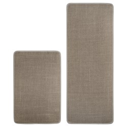 2 Pieces Kitchen Runner Carpet Set Non Slip Floor Mat Machine Washable Khaki Fiber Fabric Door Rug Laundry Room Hallway Bathroom Bedroom Entryway 70/120*45*0.7cm 2 Pieces Kitchen Runner Carpet Set Non Slip Floor Mat Machine Washable Khaki Fiber Fabric Door Rug Laundry Room Hallway Bathroom Bedroom Entryway 70/120*45*0.7cm