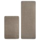2 Pieces Kitchen Runner Carpet Set Non Slip Floor Mat Machine Washable Khaki Fiber Fabric Door Rug Laundry Room Hallway Bathroom Bedroom Entryway 70/120*45*0.7cm 2 Pieces Kitchen Runner Carpet Set Non Slip Floor Mat Machine Washable Khaki Fiber Fabric Door Rug Laundry Room Hallway Bathroom Bedroom Entryway 70/120*45*0.7cm