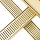 100-5600mm Lauxes Matte Yellow Gold Shower Grate Drain Indoor Outdoor Aluminium Next Generation