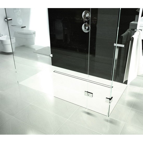 100-5600mm Lauxes Aluminium Midnight Slimline Tile Insert Floor Grate Drain Any Size Indoor Outdoor