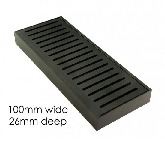 100-5600mm Lauxes Aluminium Midnight Wide Floor Grate Drain Any Size Indoor 