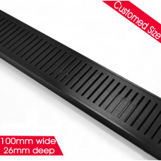 100-5600mm Lauxes Aluminium Midnight Wide Floor Grate Drain Any Size I..