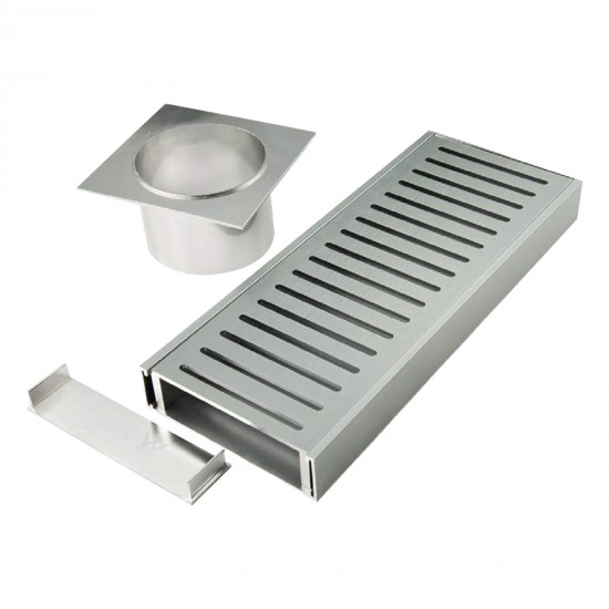 100-5600mm Lauxes Aluminium Wide Floor Grate Drain Customized Length Indoor Outdoor