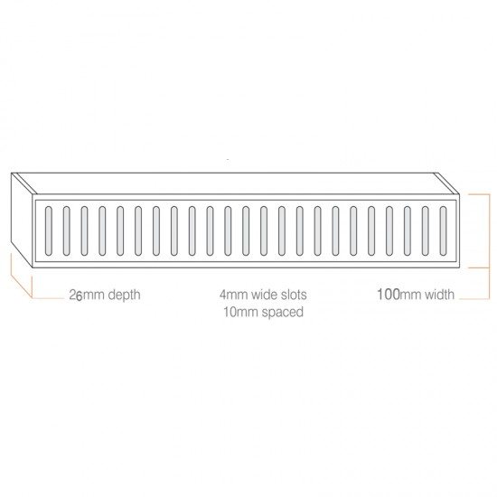 100-5600mm Lauxes Aluminium Wide Floor Grate Drain Customized Length Indoor Outdoor