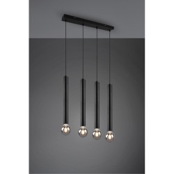 Modern Black Metal Ceiling Lamp-4 Bar Modern Black Metal Ceiling Lamp-4 Bar