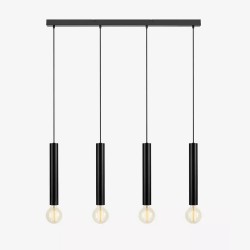 Modern Black Metal Ceiling Lamp-4 Bar Modern Black Metal Ceiling Lamp-4 Bar