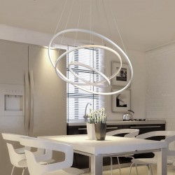 Modern LED Light with Flexible Design: Circular 3 Rings White Modern LED Light with Flexible Design: Circular 3 Rings White