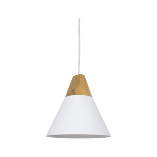 250mm Nordic Modern Looking White Wood finish Pendant Light