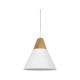 250mm Nordic Modern Looking White Wood finish Pendant Light