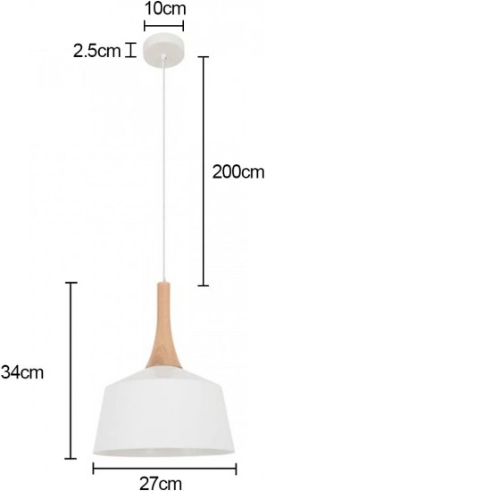 Nordic Style White Pendant Light 270mm Nordic Style White Pendant Light 270mm