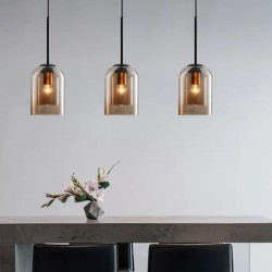 Double Glazed Amber Glass Pendant Double Glazed Amber Glass Pendant