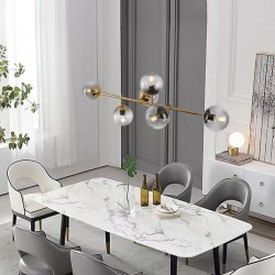 Unique Stylish Brushed Golden Pendant light with 6 Smoky Glass Ball Unique Stylish Brushed Golden Pendant light with 6 Smoky Glass Ball