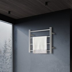 500H*600W*120mm 4 Bar Round Stainless Steel Heated Towel Rail  500H*600W*120mm 4 Bar Round Stainless Steel Heated Towel Rail