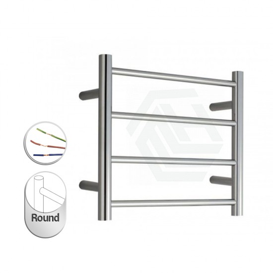 500H*600W*110mm 4 Bar Round Stainless Steel Heated Towel Rail 