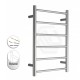 600W x800H x120D 6 Bar Round Heated Towel Rail 