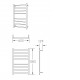 600Wx1000Hx120D  8 Bar Round Heated Towel Rail 