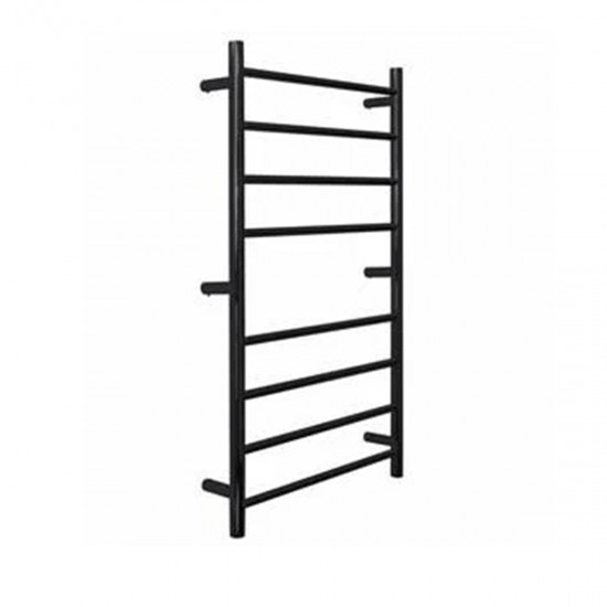 600Wx1000Hx120D 80W Black color Round Heated Towel Rail 8 Bar