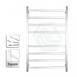 600Wx1000Hx120D  8 Square Bar Satin Finish Heated Towel Rail 600Wx1000Hx120D  8 Square Bar Satin Finish Heated Towel Rail