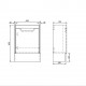 485X245X800mm Free Standing White Plywood Base with One Door Vanity