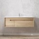1200X460X510 Wall Hung Light Oak Plywood Base with Two Drawers Vanity
