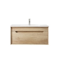 600X460X510mm Wall Hung Light Oak Plywood Base with One Drawer Vanity 600X460X510mm Wall Hung Light Oak Plywood Base with One Drawer Vanity