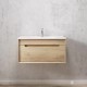 600X460X510mm Wall Hung Light Oak Plywood Base with One Drawer Vanity