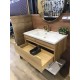 750X460X510mm Wall Hung Light Oak Plywood Base with One Drawer Vanity